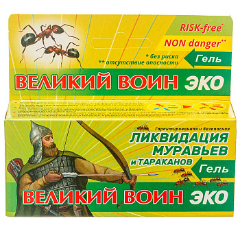 Великий воин 45г гель ЭКО от муравьев  к/60шт