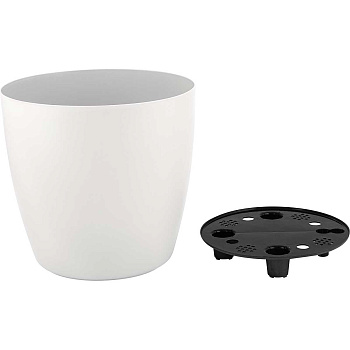 Горшок ВИЕННА D250мм 9л кругл со встав бел жасмин 