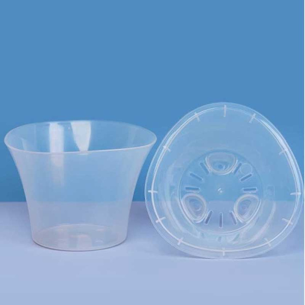 Кашпо "Лагуна" 0,6 л со вставкой прозрачный Пласт Авеню 