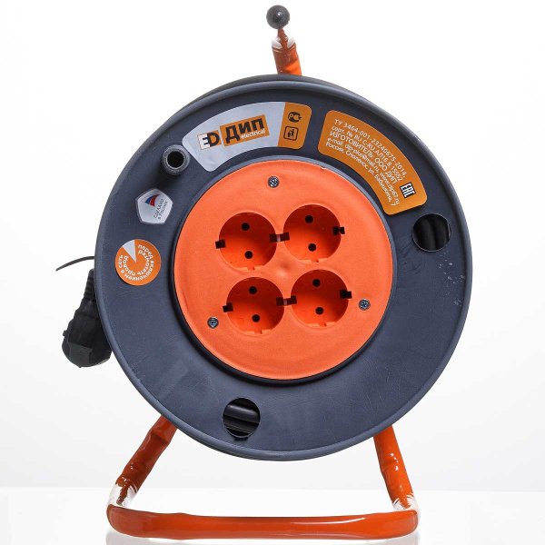 Удлинитель на катушке  РБК-4 30м 4 гн КГ 2*2,5 16 А