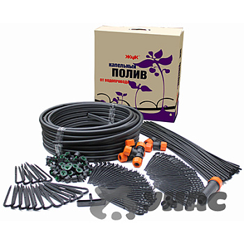 Капельный полив от водопровода 60растений ЖУКх2