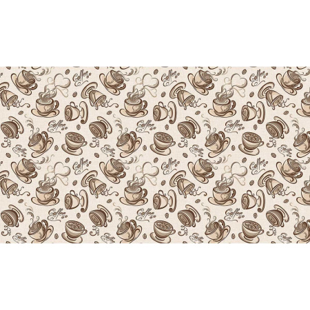 Клеенка нетканая основа 135*20  ПЕРФЕКТ 643/10 Чашка с кофе Тв