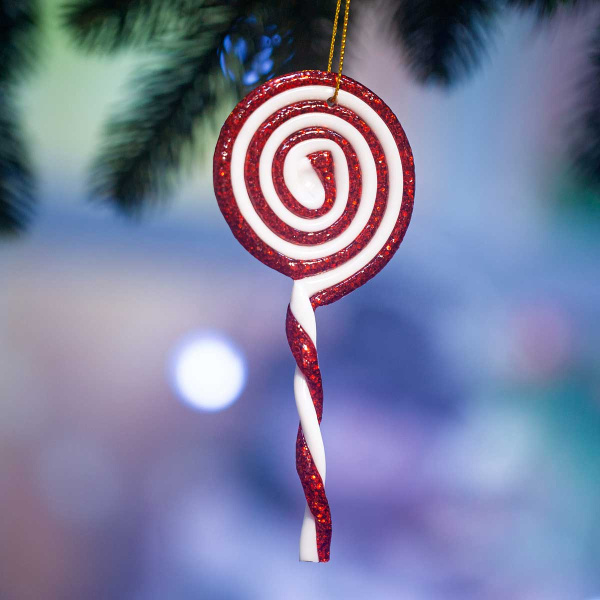 Шар 25A13-1 3 шт 14 см Леденцы красно/белые (500)