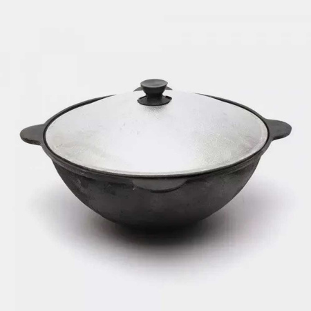 Казан чугун 6л Добрыня DO-6403 алюм.крышка