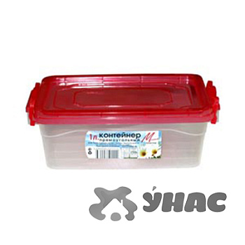 Контейнер 1 л прямоугольный для продуктов МилихПластик 06310