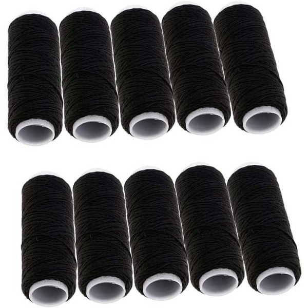 Нитки черные набор10шт 1катушка-30м NA2219 (24/600) 
