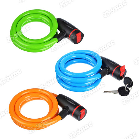 Замок трос для велосипеда 12*1200 мм 3 цвета 468-103