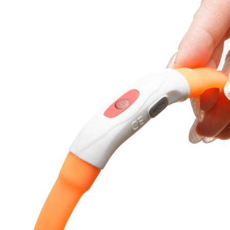 Ошейник 55*1,5см свет-ся 3реж микс USB NA2615 (144