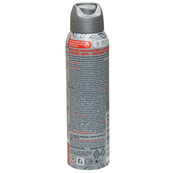Аэрозоль от комаров и мошек, клещей ДЭТА 150 мл х24