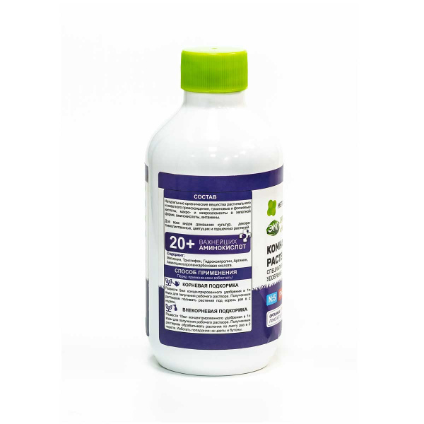 Удобрение жидкое концентрированное органическое КОМНАТНЫЕ РАСТЕНИЯ МетаОрганика 0,3л х9 