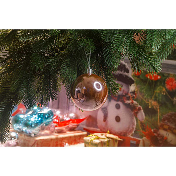 Шар Т174-9 6шт 8см  (глянцевые) розовый (64)