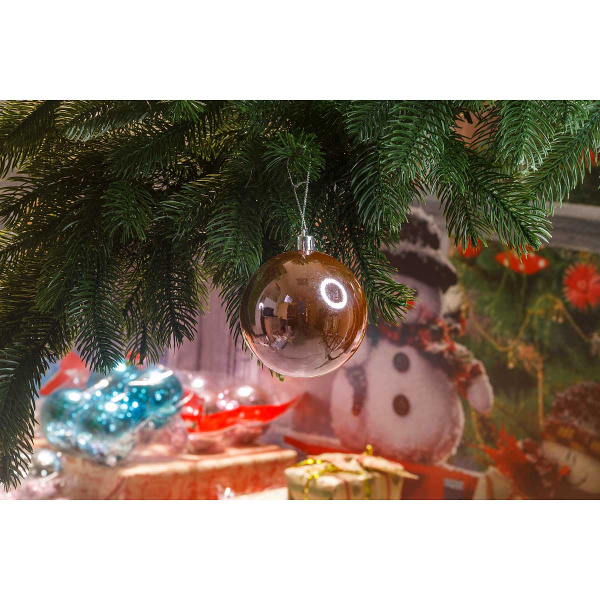 Шар Т174-9 6шт 8см  (глянцевые) розовый (64)