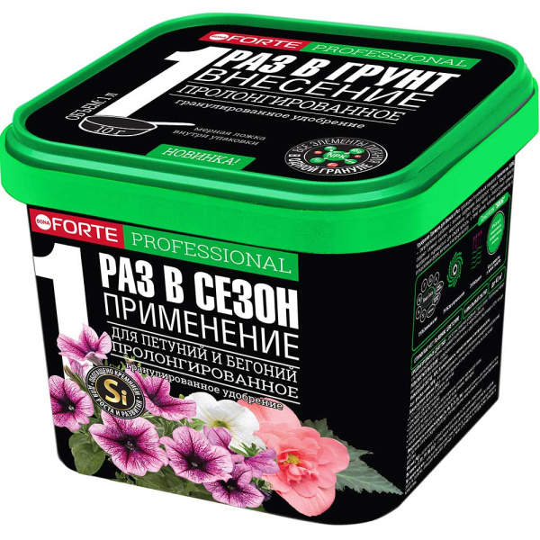 Бона Форте 1л Петуния, Бегония с кремн (ведро) х12 