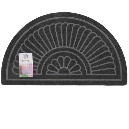 Коврик придвер 73*43см Лепестки Т сер D/0113-1015