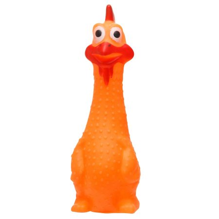 Игрушка д/животных "Кричащая курица" NA2499 цвет: Микс (17см) (360)