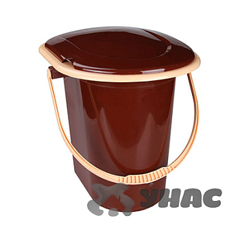 Ведро туалет 17 л. корич.  БШ1319(10)