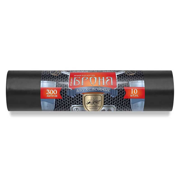 Мешки для мусора 300 л 10 шт 2х слойный Ромашка Броня