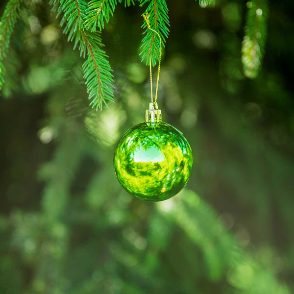 Шар Т173-8 6шт 6см (глянцевые)лайм (120/140)