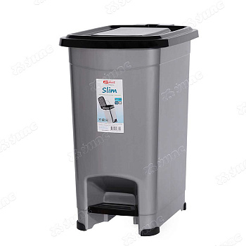 Контейнер для мусора с педалью 15л "Slim"Эльфпласт 558