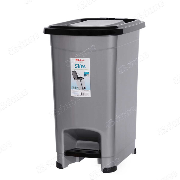 Контейнер для мусора с педалью 15л "Slim"Эльфпласт 558