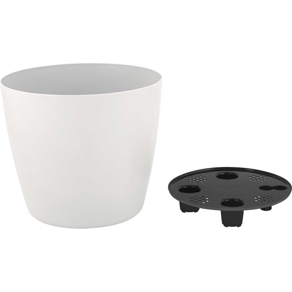 Горшок ВИЕННА D210мм 5л кругл со встав бел жасмин 