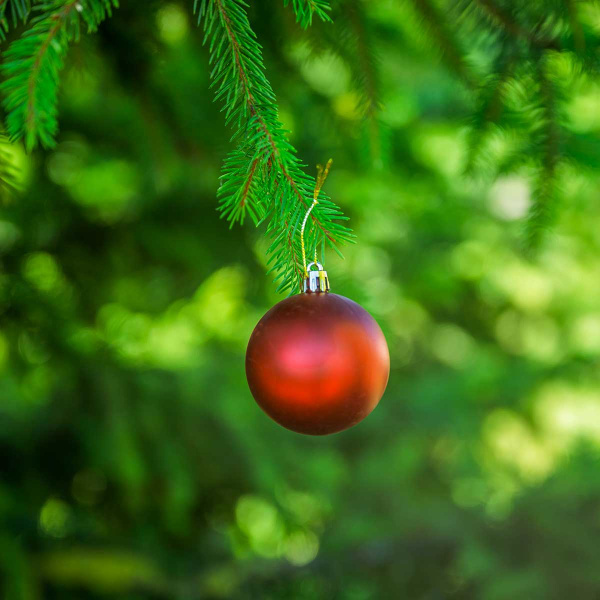 Набор елочочных украшений JT25-A2238 6 см 8 шт Шары КРАСНЫЕ (100)