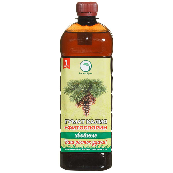 Гумат калия+Фитоспорин 1 л (для хвойных) Росток Грин 