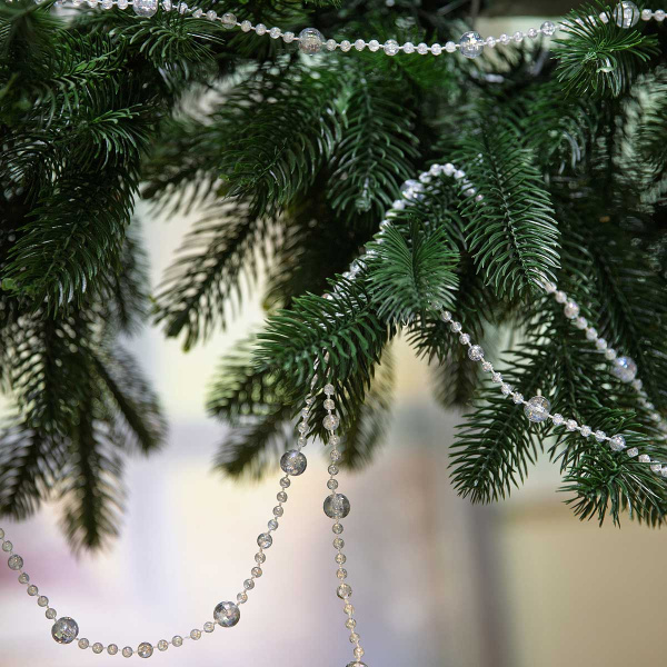 Цепь новогодняя T200-1 2.7 м Шарики прозрачные (288)