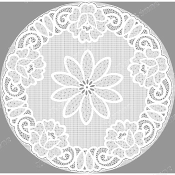 Салфетка 30*30 ажурная лейс круг перламутр LO-1009PU/U