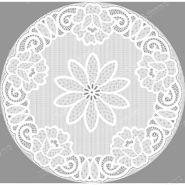 Салфетка 30*30 ажурная лейс круг перламутр LO-1009PU/U