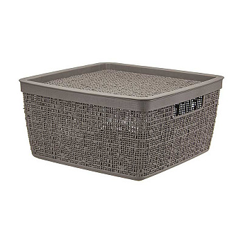 Коробка БЯЗЬ с крышкой 28х28х14 8л Французский СерыйМ2326