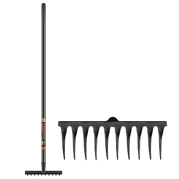 Грабли с черным черенком 10 зубьев FINLAND 1704-Ч