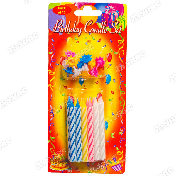 Свеча для торта (NA1151-2/НВ 12066-2) 7 см*12 шт