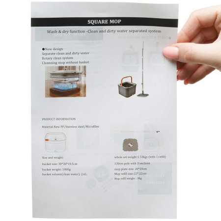 Швабра для уборки с отжимным ведром LV-F04 (6)