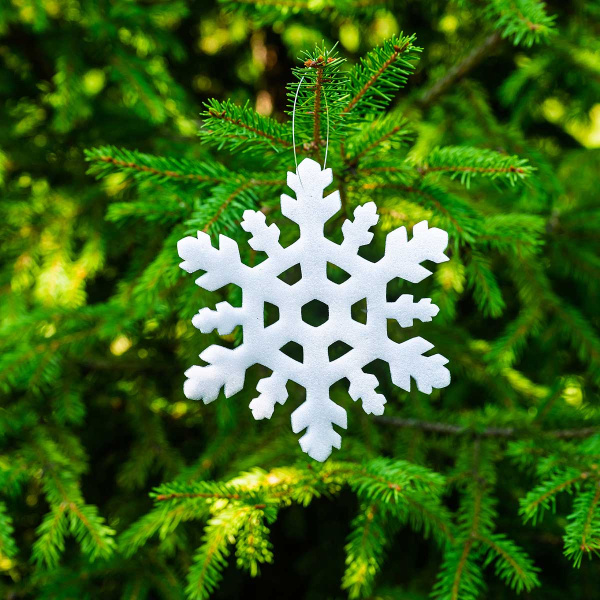 Подвеска-украшение G016 Снежинки 6шт14см (материал:пенополиэтилен) (500)