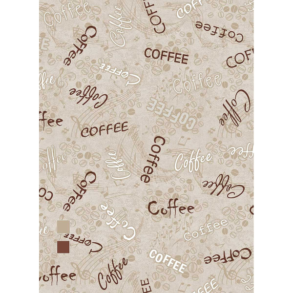 Клеенка нетканная основа 135*20  ПЕРФЕКТ 564/2 Кофе коричневый  Тверь