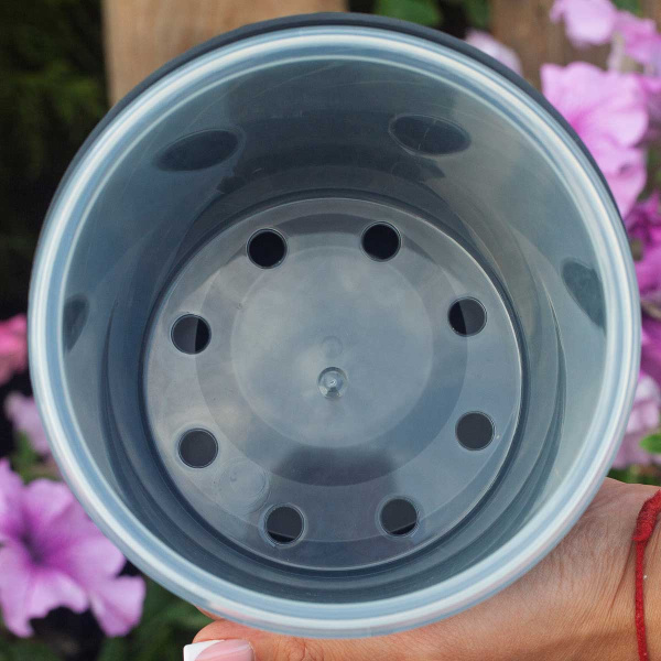 Кашпо Fleurs 2 л Антрацит КШ-3700 х12 