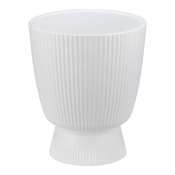 Кашпо ВЕЛЬВЕТ D220мм 3,7л со вставкой Белый М3270 х8 