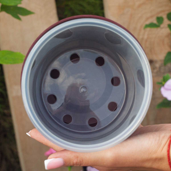 Кашпо Fleurs 1,3 л Бордо КШ-3678 х18 