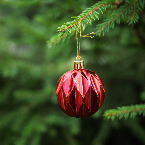 Набор елочных украшений 6ADZCKE9-J5-3 6 см 9 шт Шары Красные