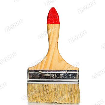 Кисть малярная плоская 125 мм-5" натуральная щетина деревянная NA1308-7