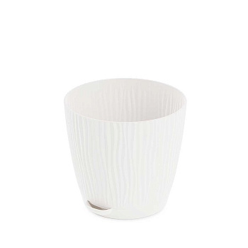 Горшок ФЛИС прикорневой полив 0,7 л белый БШ8426 х24 