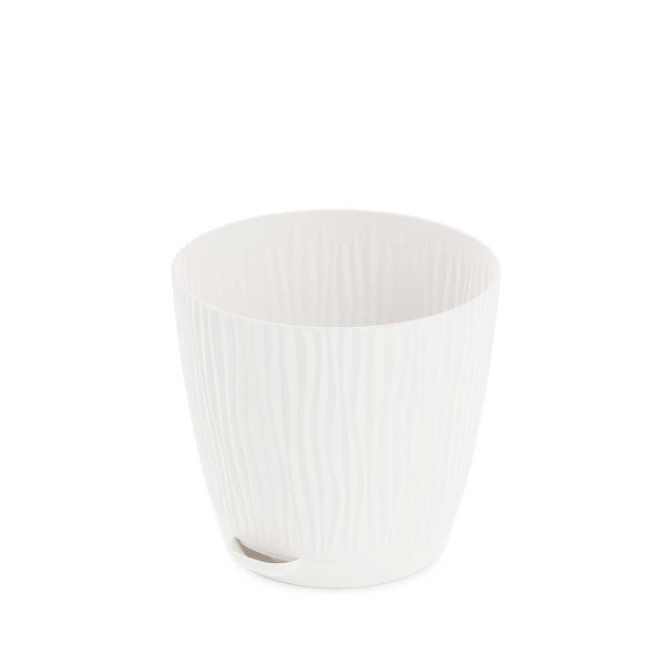 Горшок ФЛИС прикорневой полив 0,7 л белый БШ8426 х24 