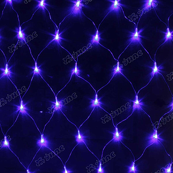Гирлянда сетка LED LW-2-7 200 лампочек, прозрачный провод 2*2 м синий