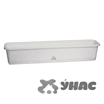 Балконный ящик 800 мм с поддоном мраморный М3222