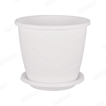 Горшок АФИНА 11л БЕЛ с поддоном БШ6545 (14) 