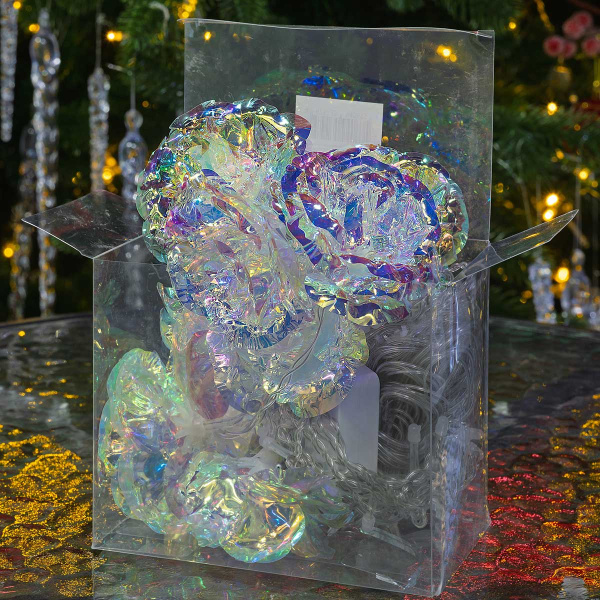 Гирлянда штора LLN-30-6 3*0,5м 10нитей по 5лампочек ВОЛШЕБНЫЙ ЦВЕТОК ЦВЕТНОЙ