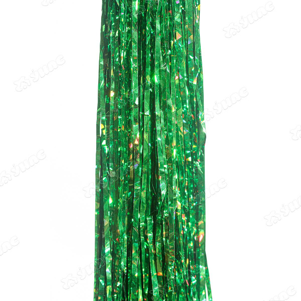 Дождь новог. D-03Е 1,5м зеленый голография (цена за 10шт)(100)