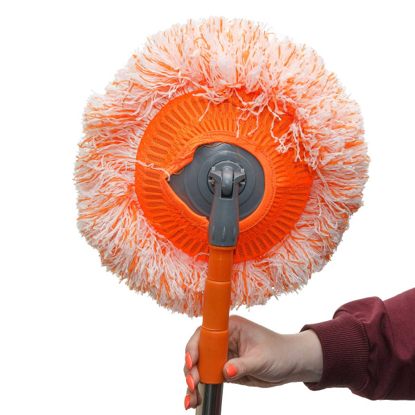 Швабра NA2601 щетка регулируемая угловая накладка веревочная телескопическая ручка