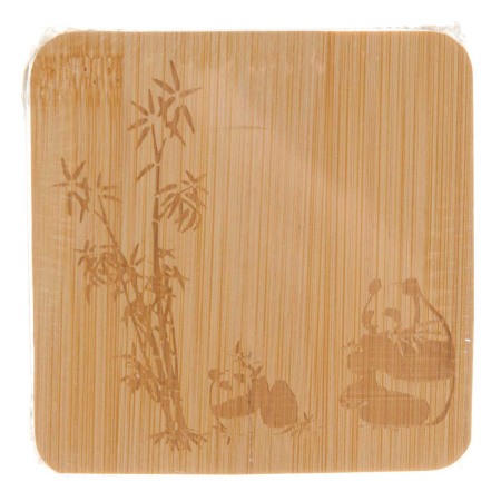 Подставка под горячее из бамбука 3шт 10*10*0,8см